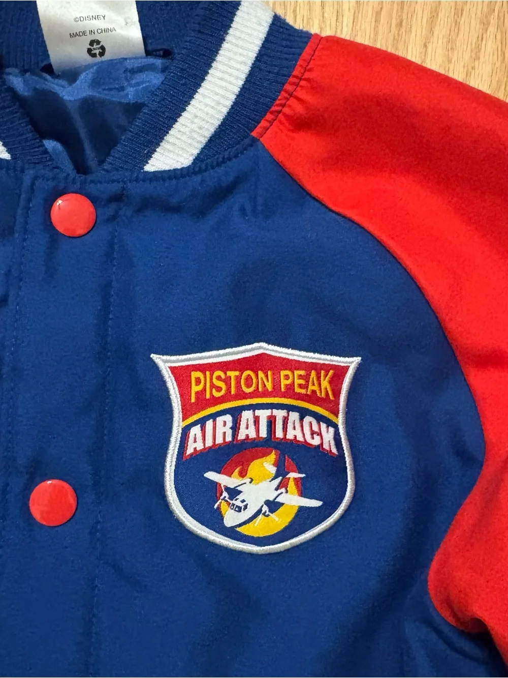 Disney Store Planes Fire & Rescue Varsity Jacket Coat Boys Red Blue 5/6